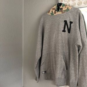 Grey pullover Camo Hoodie
